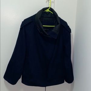 Zara navy blue pea coat